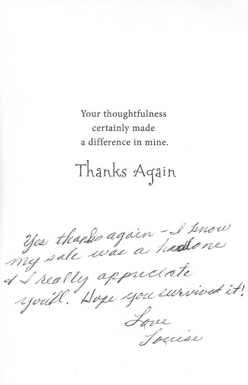Louise M. card page 2