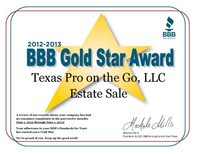 BBB Gold Star Award